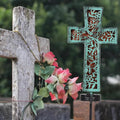 Solar Cross Garden Stake Lights 38inch Outdoor Waterproof Memorial Garden Decor by HUYIENO
