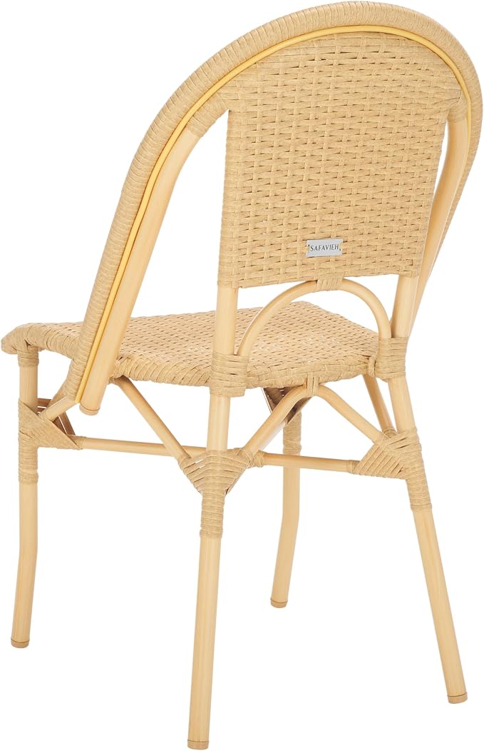 SAFAVIEH Outdoor Collection Torino Natural Wash Parisian Bistro Chair Set of 2 - Image 9