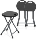 GYMAX Folding Stool, 18in Portable Collapsible Bar Stool by GYMAX