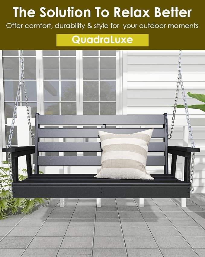 GREENVINES Porch Swing | 51’’ | HDPE Plastic | - Image 6