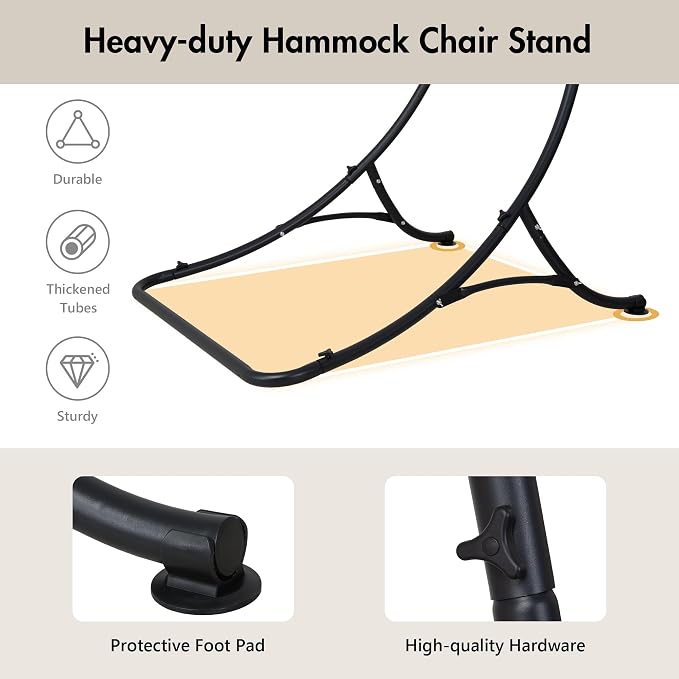 ANOW Heavy Duty Hammock Chair Swing Stand Only, Hanging Chair Stand - Image 3