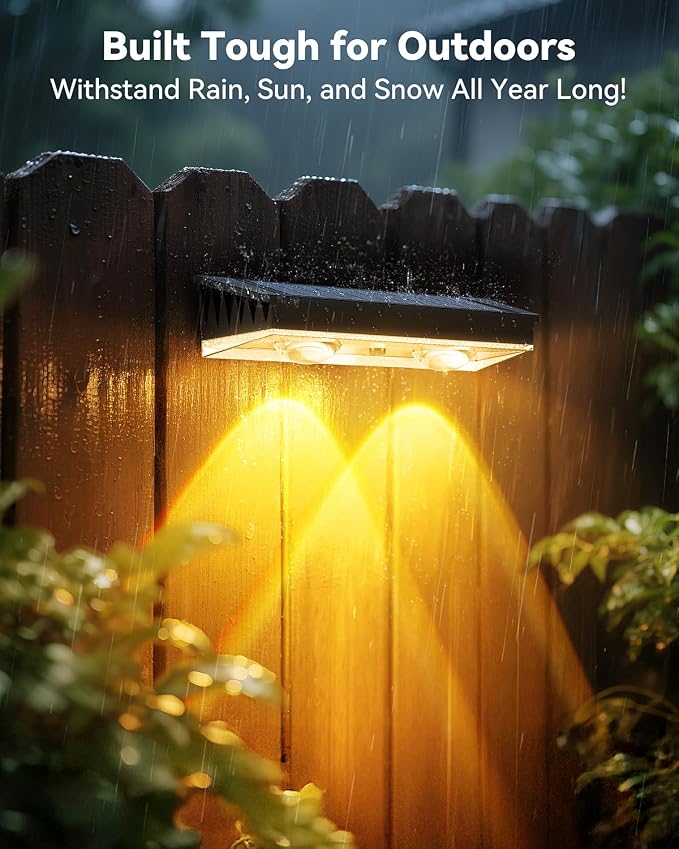 Solar Fence Lights Outdoor 12 Pack, 7 Fixed Colors & Color Changing Fence - Image 6