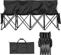 VEVOR Portable Folding Bench, 4 Seat Foldable Soccer Bench by VEVOR