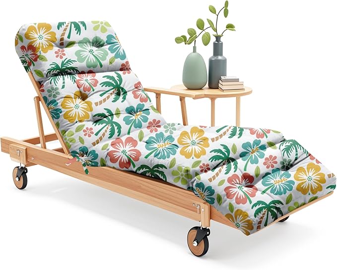 Outdoor Chaise Lounge Chair Cushion 75.1 x 22.8 x 4.7 Inches 100% Waterproof by Uthem