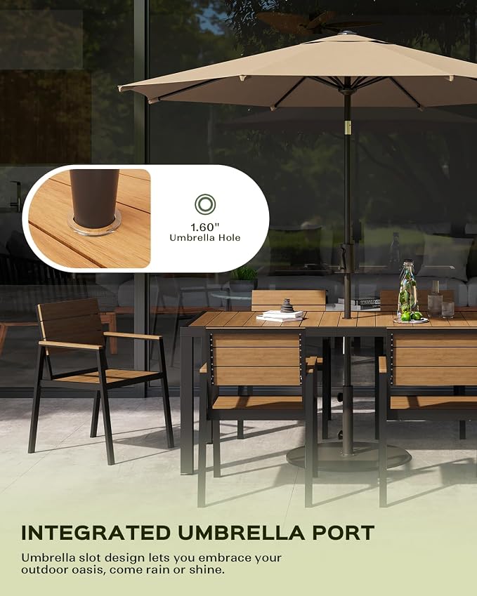 5-Piece Outdoor Dining Set, Aluminum Dining Table Set - Image 5