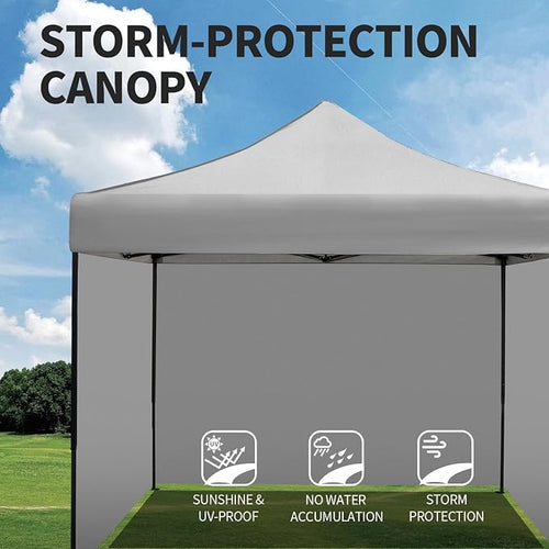10x10 Pop up Canopy Tent with Sidewalls, Heavy Duty Waterproof Sun Shade Canopy - Image 2