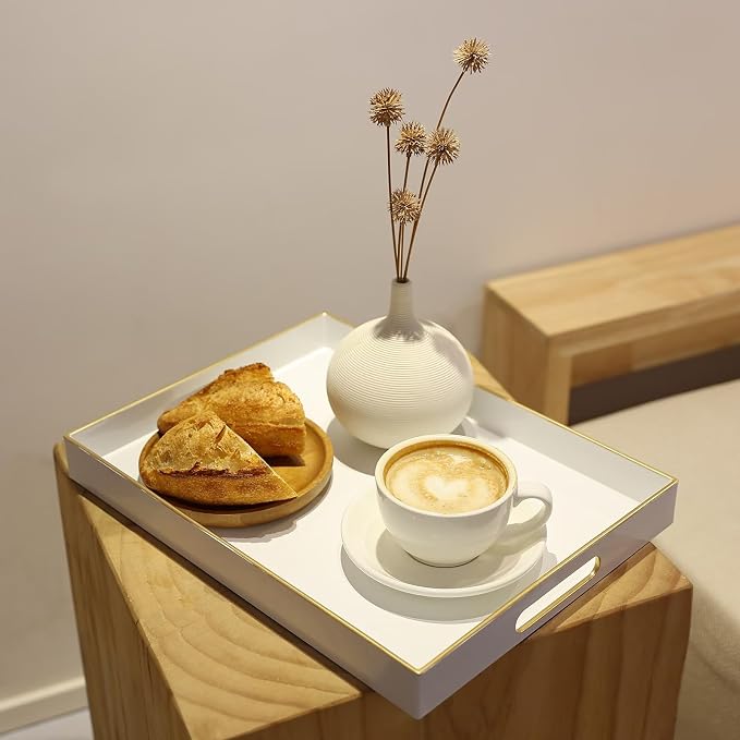 Spsyrine White Plastic Serving Tray - Image 2