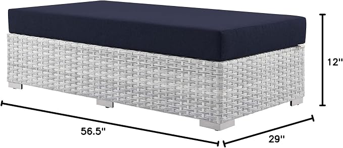 Modway EEI-4308-LGR-NAV Ottoman, Light Gray Navy - Image 3