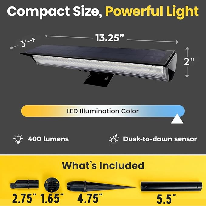 Brighticonic Solar Sign Lights Outdoor – LED Solar Sign Light - Image 2
