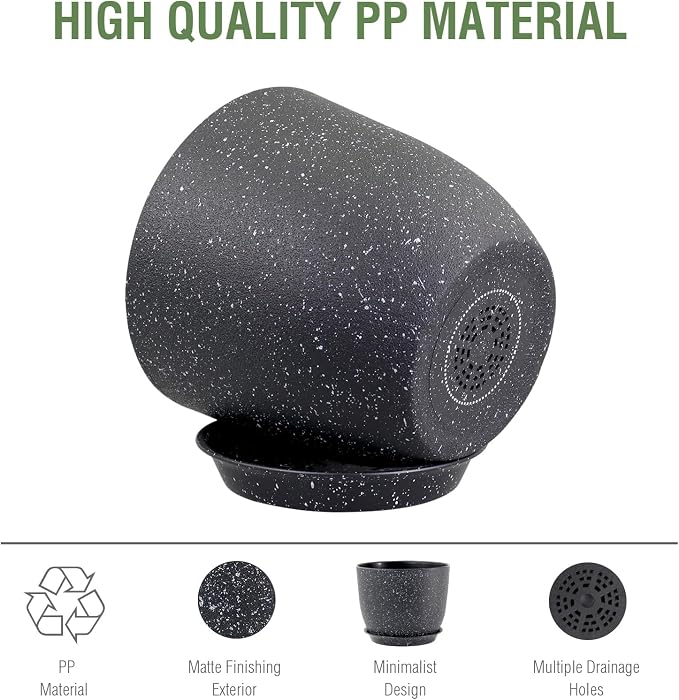 12 inch Big Plant Pots, Plastic Planters - Image 3
