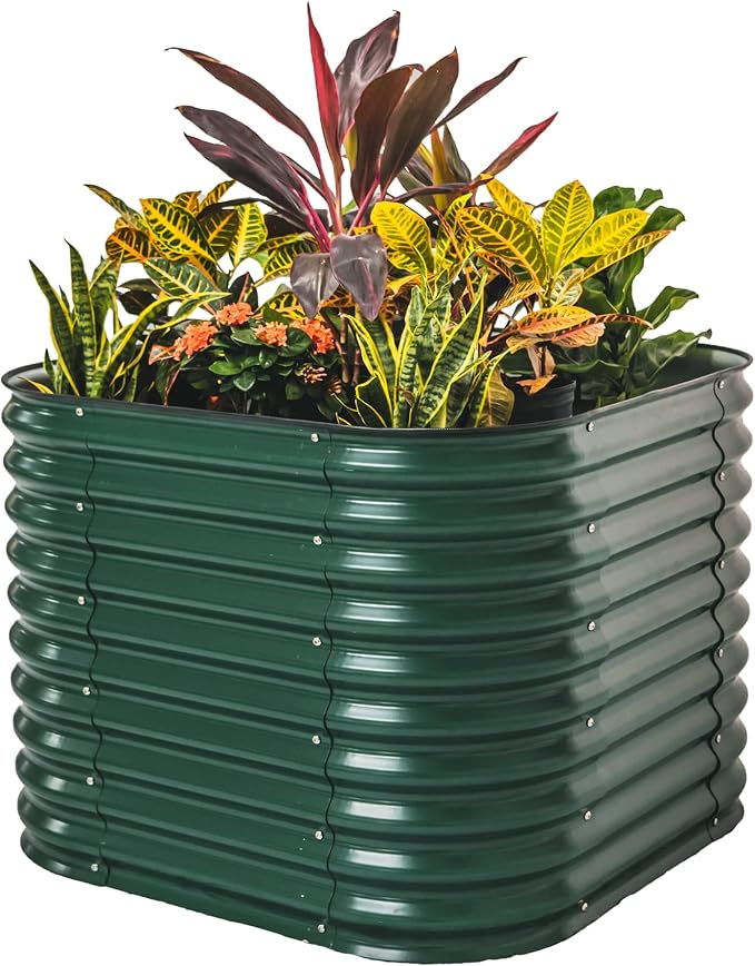 32" Extra Tall Raised Garden Bed Kits, 3.5 x 3.5 x 2.7ft Raised Planter Box by VegoGarden