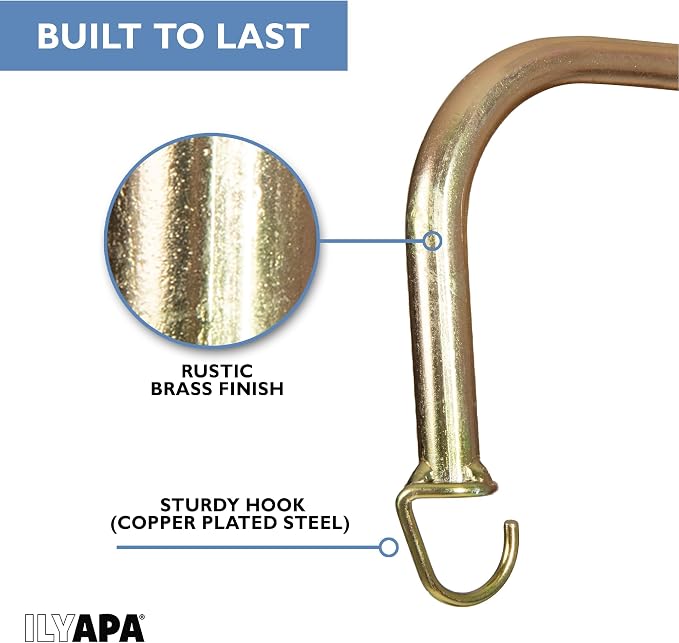 Ilyapa 4 Pack Metal Plant Wall Hanger Hooks - 7 in. Hook - Image 3