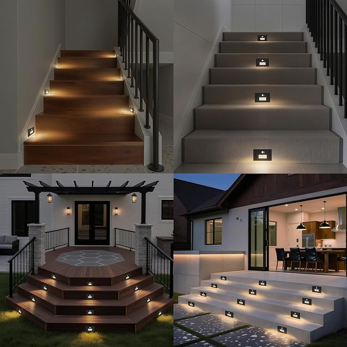 8 Pack Motion Sensor Stair Lights Indoor Outdoor, Dimmable Motion Activated - Image 8