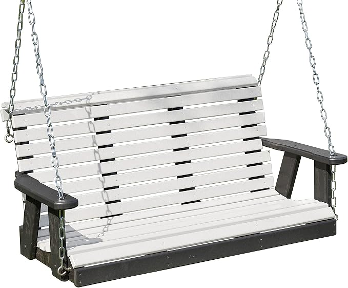 Poly Lumber Wood 4FT Porch Swing Amish Craftsmandship Made in USA HDPE by Unknown