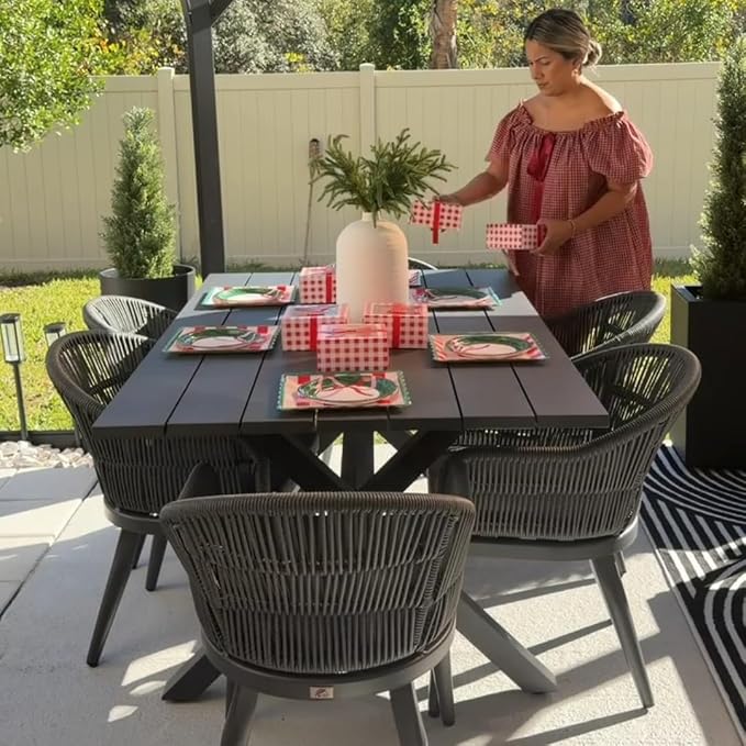 PURPLE LEAF 7 Pieces Patio Dining Set - Image 2