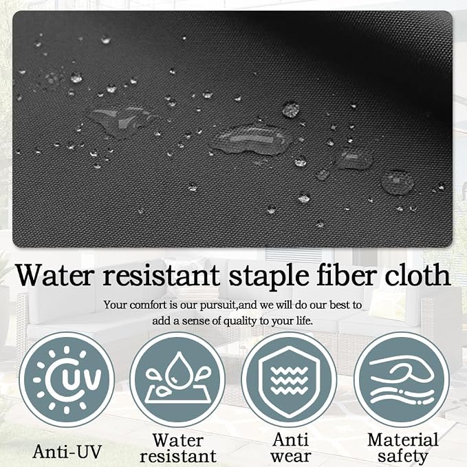 14Pcs Outdoor Cushion Covers Replacement Washable w/Zipper - Image 7