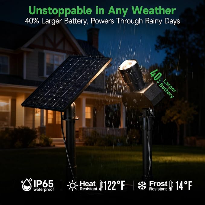 All Night Solar Spot Lights 2500mAh, Adjustable Angle Landscape Lights - Image 5