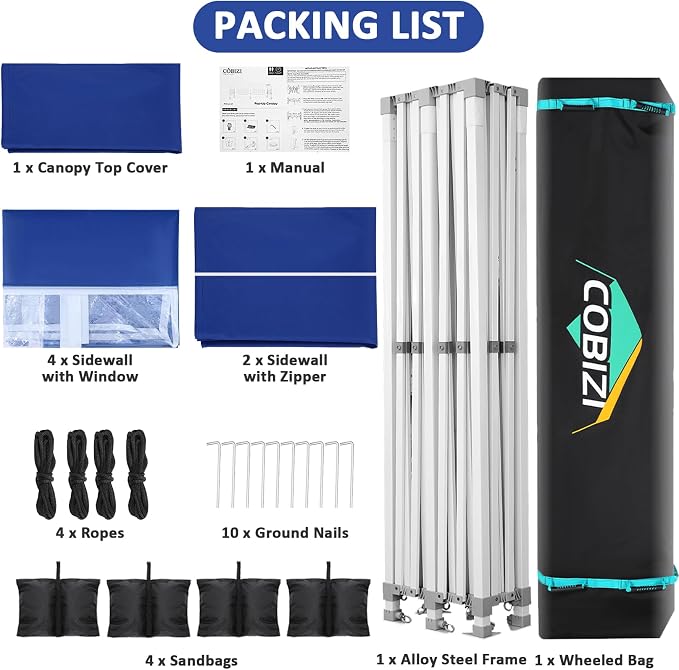 COBIZI 13x26 Pop Up Canopy - Image 5