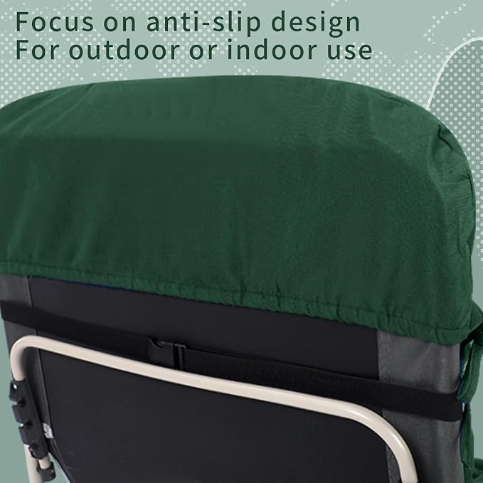 Tudomro 2 Pcs Dark Green 66'' Outdoor Chaise Lounge Cushion Waterproof Patio - Image 8
