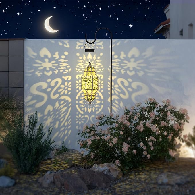 18 Inch High Large Hanging Solar Lights Outdoor Garden Decor, Decorative - Image 2