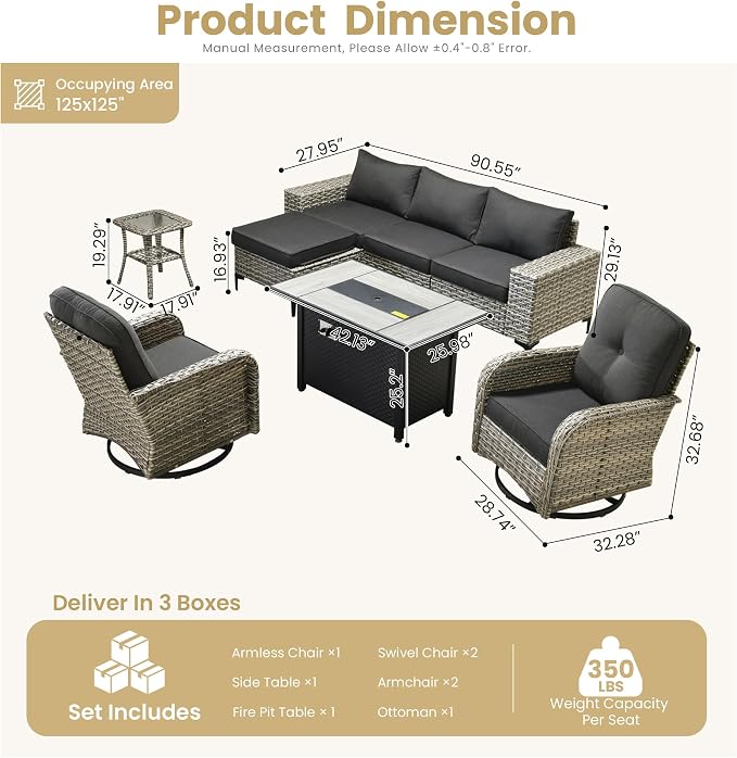 HOOOWOOO Outdoor Sectional Furniture Set - Image 8