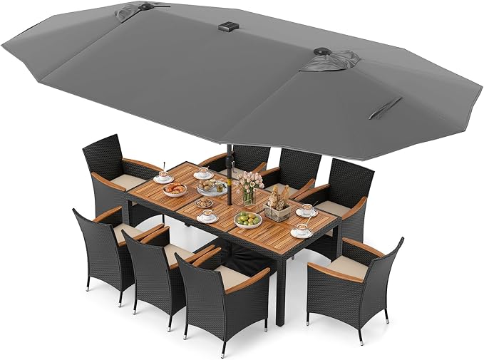 Tangkula 11 Pieces Patio Dining Set by TANGKULA