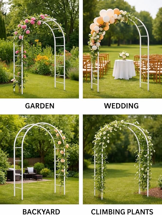 Adorox Metal Garden Arch Trellis - Image 2