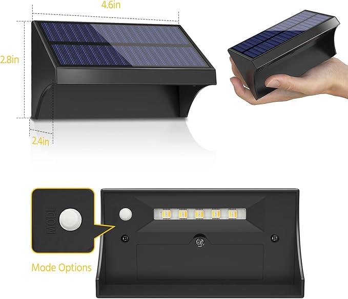 NIORSUN Outdoor Fence Lights, 16 Pack Waterproof LED Solar Fence Lights - Image 7