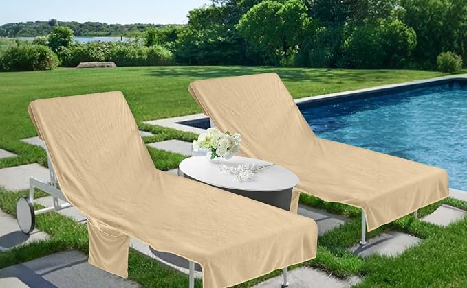 Super Soft & Thick Lounge Chair Towel Cover, Chaise Lounge Cover - Image 7