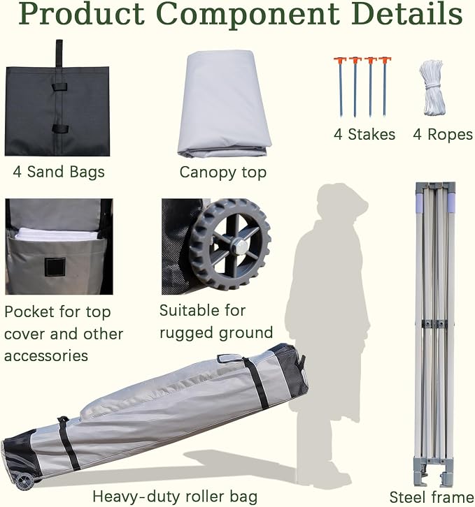 Easy 8x8 Pop Up Canopy Tent - Image 8