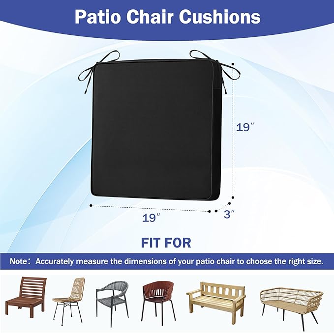 Patio Chair Cushions, Waterproof Outdoor Cushions - Image 2
