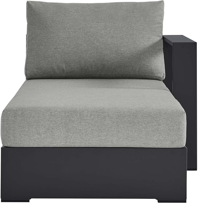 Modway Tahoe Powder-Coated Aluminum Outdoor Chaise Lounge Gray - Image 6