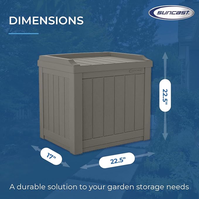 Suncast 2 Pack 22 Gallon Indoor or Outdoor Backyard Patio Small Storage Deck Box - Image 8