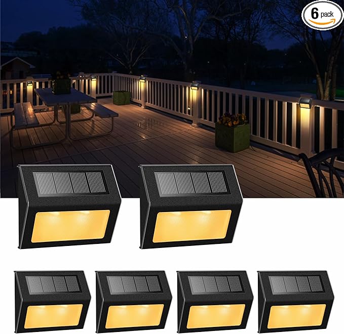 XLUX Solar Lights for Steps Decks Pathway Yard Stairs Fences, LED lamp by XLUX
