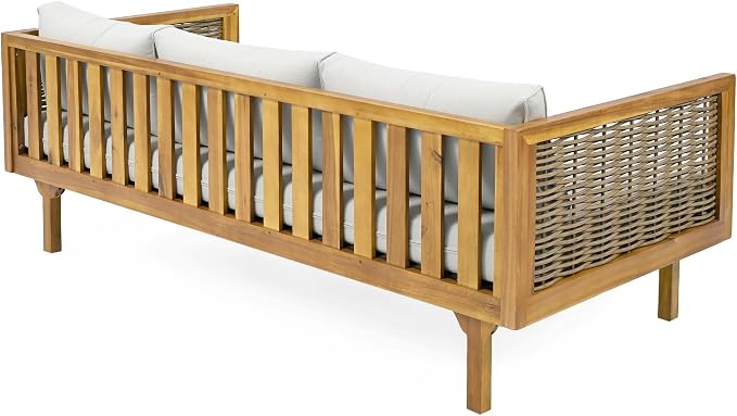 LUMISOL Patio Daybed with Rattan Armrests - Image 7