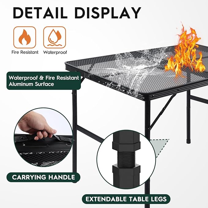 3x2 FT Folding Grill Table, Portable Camping Table - Image 5