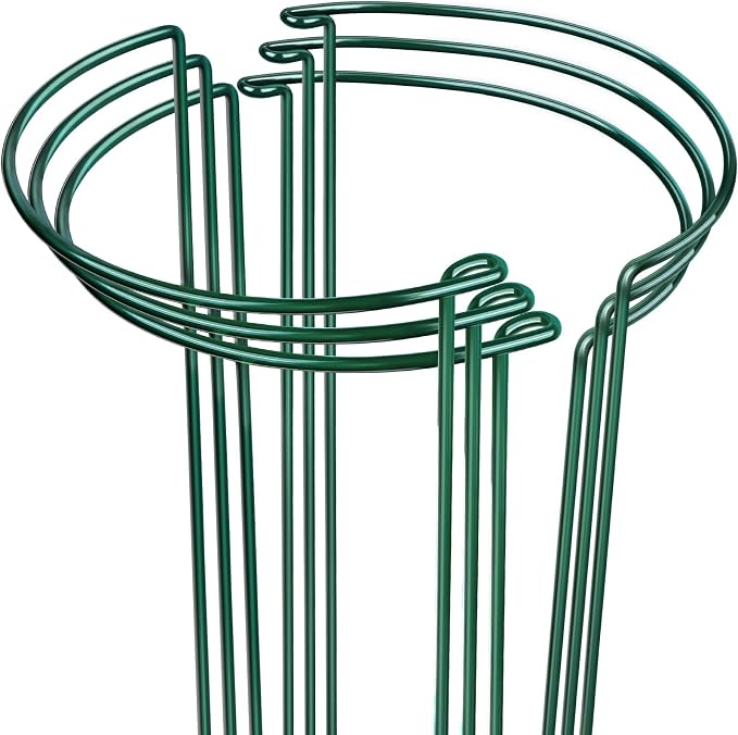 LEOBRO 6 Pack Plant Support Plant Stakes, Metal Peony Support, Garden Plant by LEOBRO
