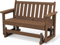 SERWALL 2 Person Patio Glider Rocking Chair, HDPE Material Weather-Resistant by SERWALL