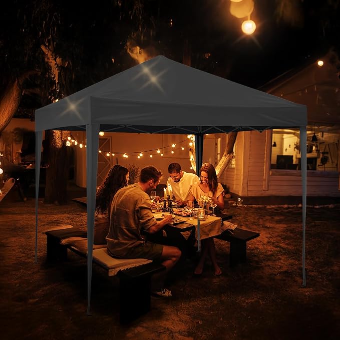 VINGLI 10x10 Pop Up Canopy Tent, Outdoor Tent Canopy Foldable Portable Canopies - Image 7