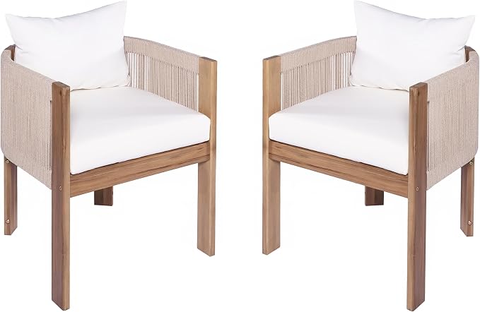 Christopher Knight Home Matera Dining Chair Set of 2, Acacia Wood Outdoor - Image 5