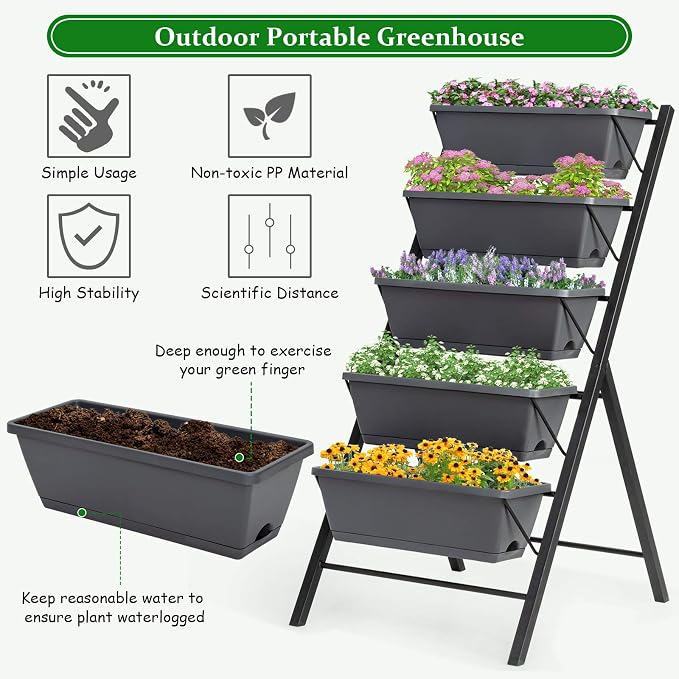 Giantex Vertical Raised Garden Bed, Elevated Planter Raised Beds - Image 5