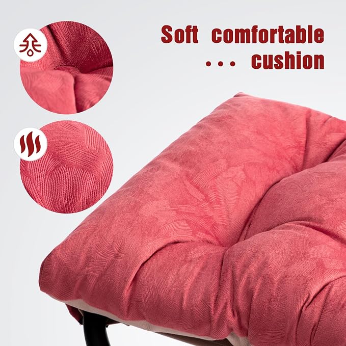 AbocoFur 15" Folding Footrest Stool, Accent Padded Sofa Foot Stool - Image 6