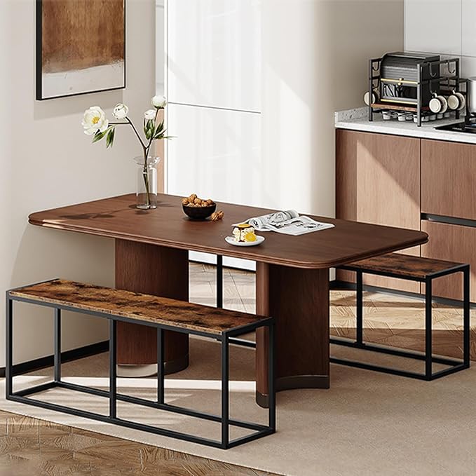 HOOBRO Dining Bench, 47.2 Inch Dining Table Bench, Industrial Style Kitchen - Image 5