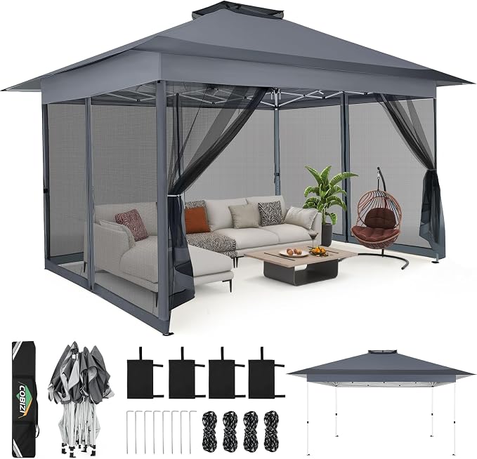 C0BIZI Gazebo 10x15 Pop up Canopy, Gazebos on Clearance-Canopy Tent by COBIZI
