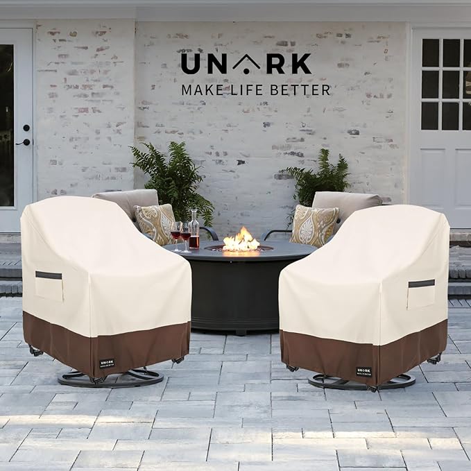 Outdoor Swivel Chair Covers Waterproof 2 Pack, Outdoor Chair Covers Patio - Image 3