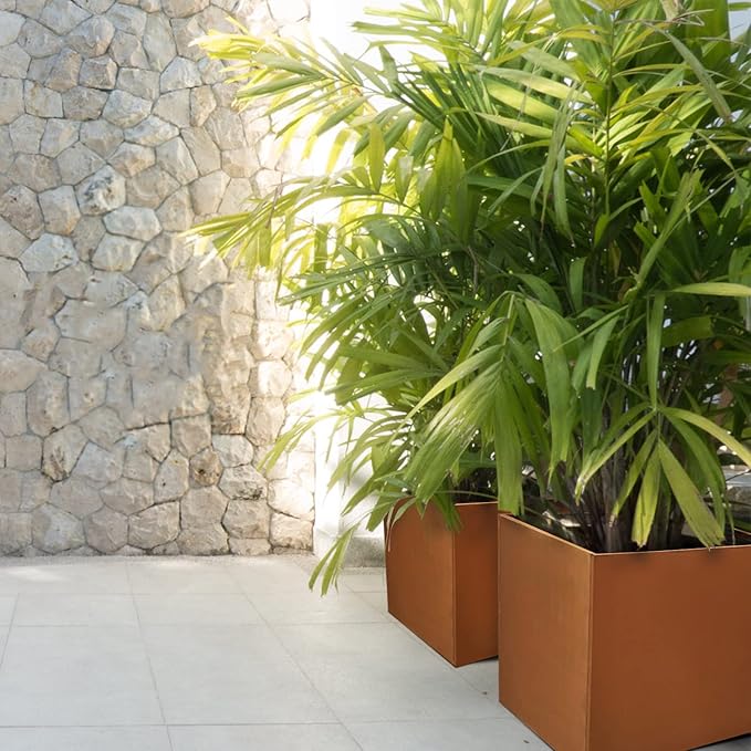 Corten Steel Planter Metal Square Planter 28 Inch Corten Planter Box Tall Cube - Image 7
