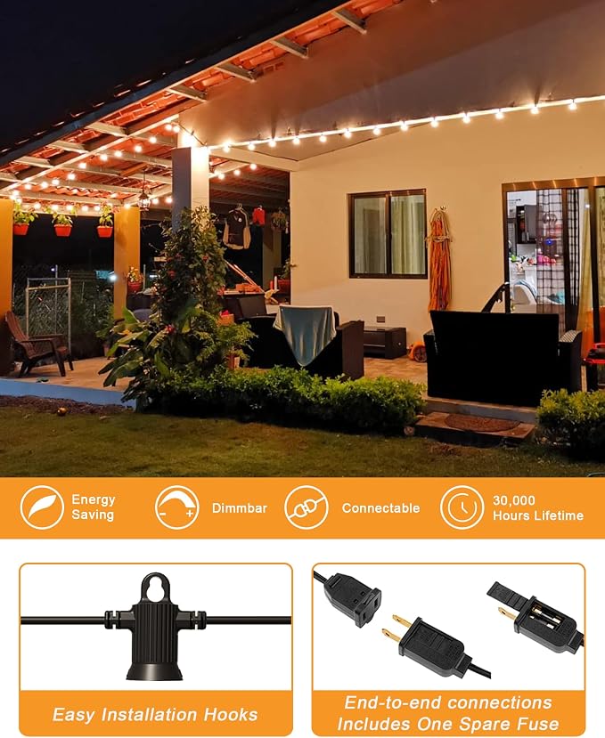 Outdoor String Lights, 25FT Patio Lights - Image 4