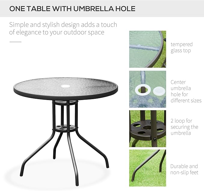 Outsunny 6 Piece Patio Dining Set - Image 4