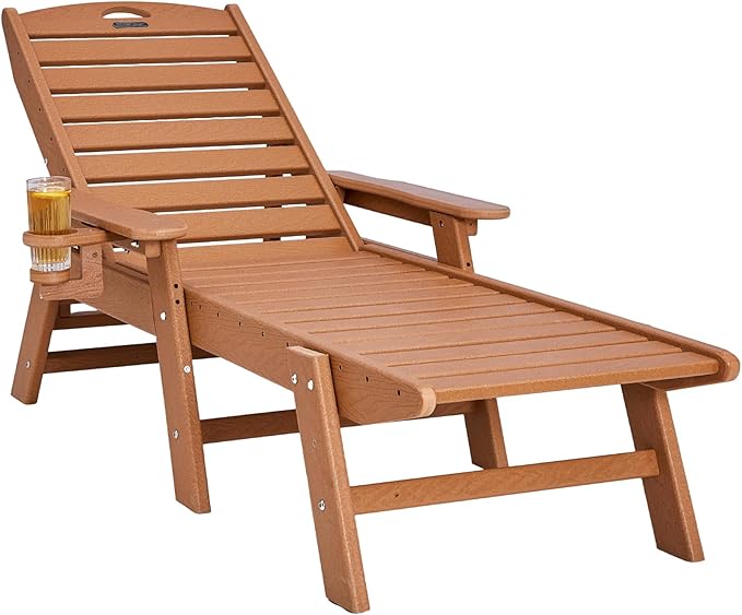 VEVOR Chaise Lounge Chair, 400 lbs Weight Capacity, 6 Positions Adjustable by VEVOR