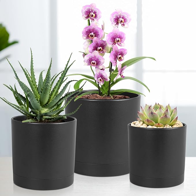 7/6.5/6/5/4 inch Plant Pots for Small Indoor Outdoor Plants, 5 Pack Cylinder - Image 5